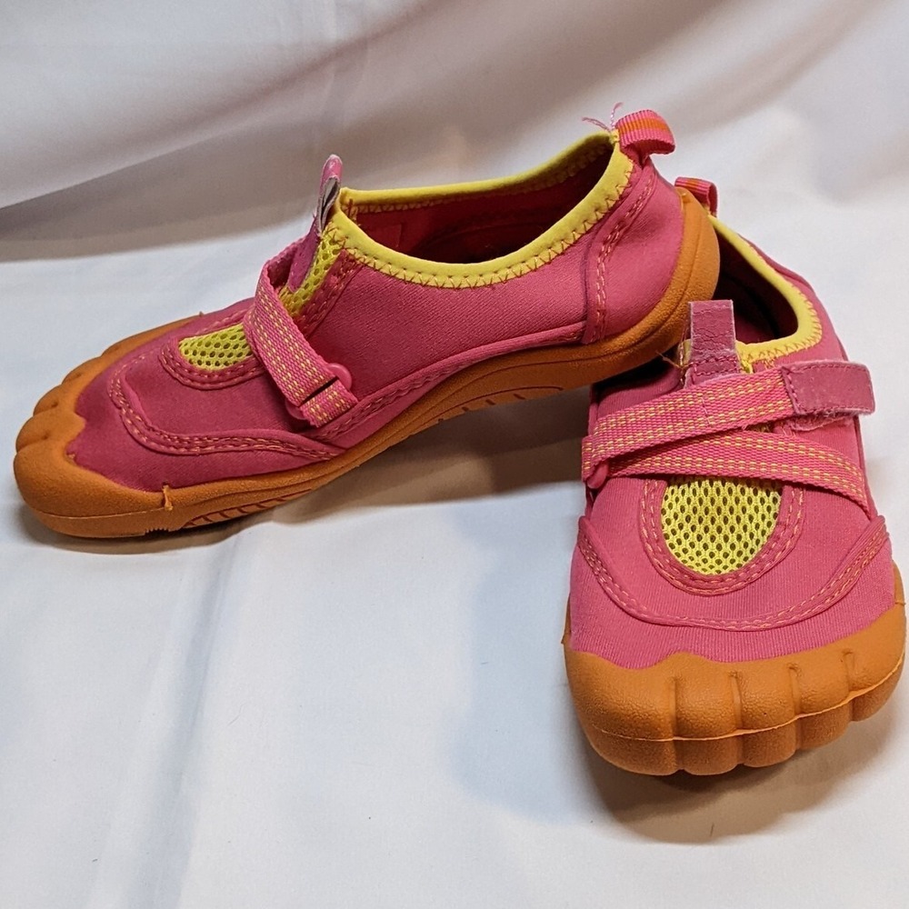 OP Water Girls Walking Five‎ Finger Toe Shoes Pink/Yellow/Orange Size 2-3